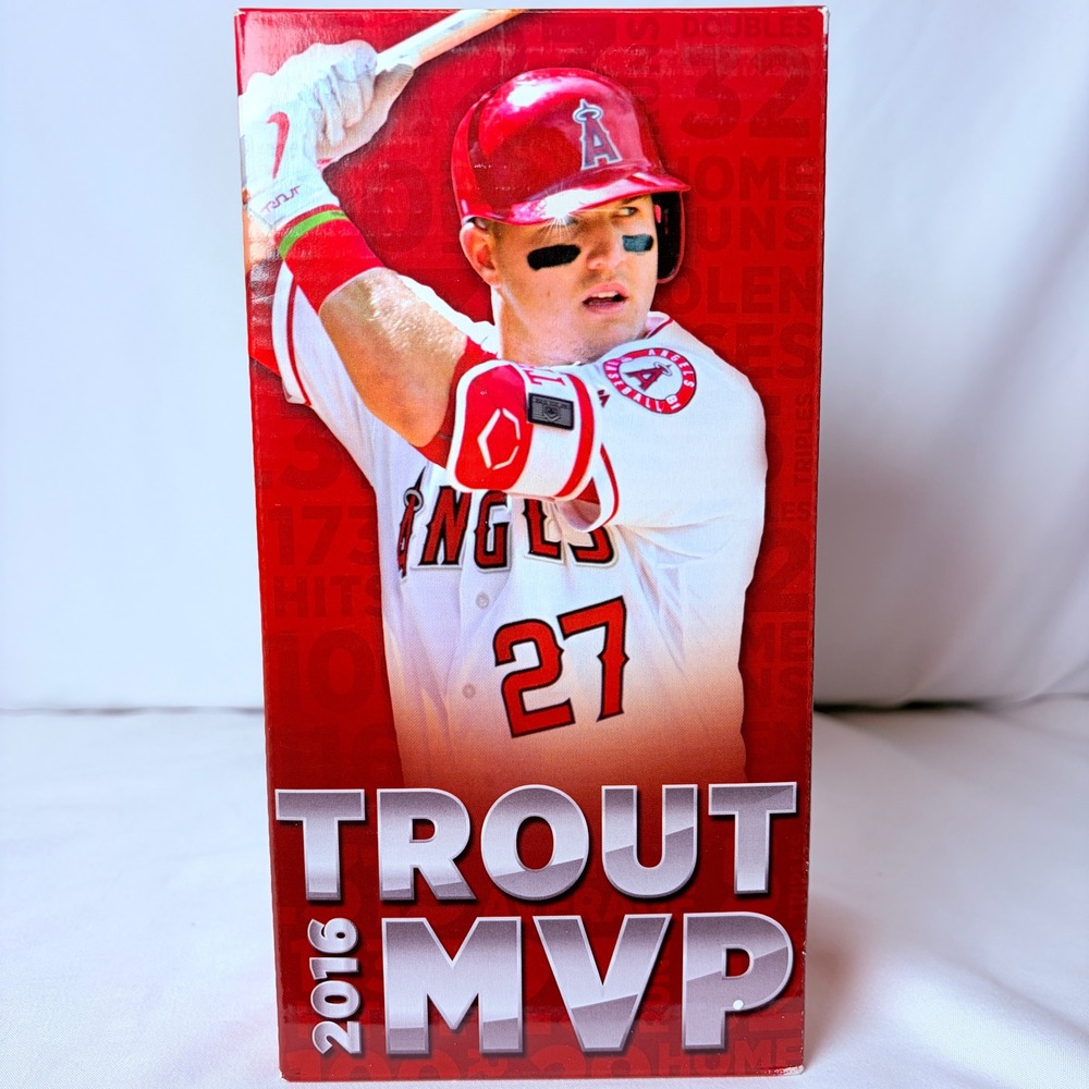 MLB Mike Trout 2016 MVP Bobblehead OS Red‎ Angels Stadium Giveaway SGA 1 of 3